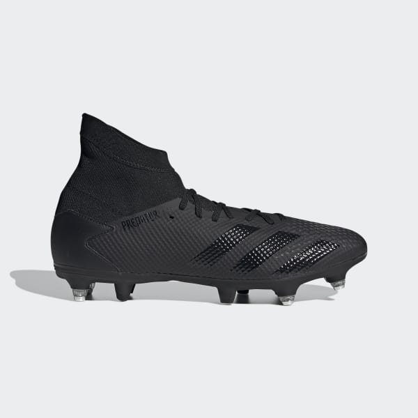 Botas de fútbol Predator 20.3 para césped natural húmedo negras