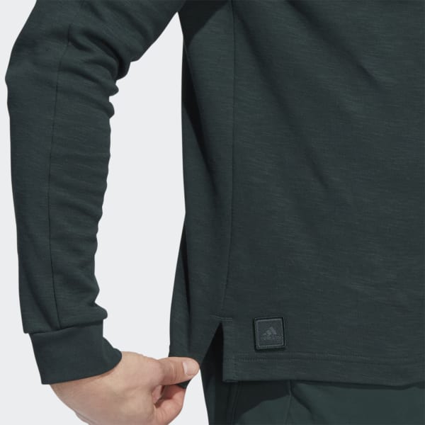 Green Go-To Long Sleeve Henley Polo Shirt SU655