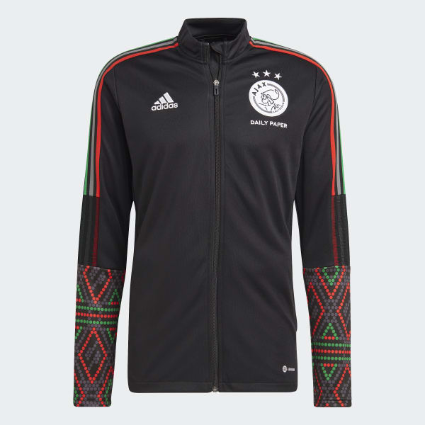 Svart Ajax Amsterdam x Daily Paper Tiro 21 Track Jacket