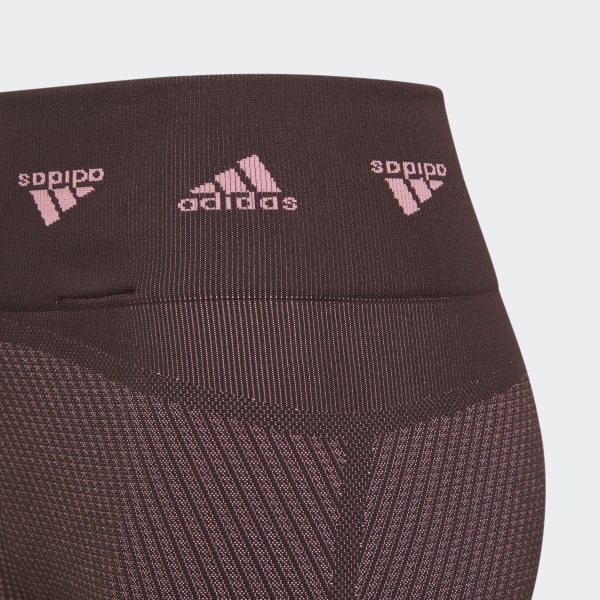 Red adidas AEROKNIT Training Seamless Tights