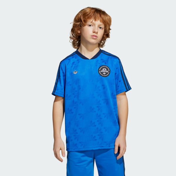 Azul Playera de fútbol para niños