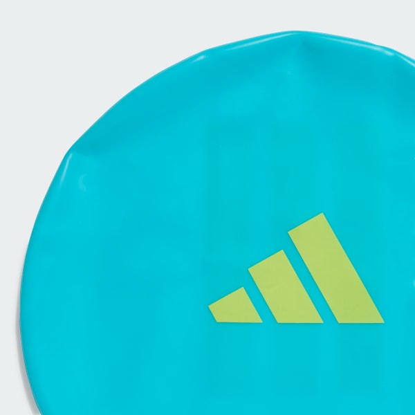 Turquoise 아디다스 3-스트라이프 수영모자 키즈