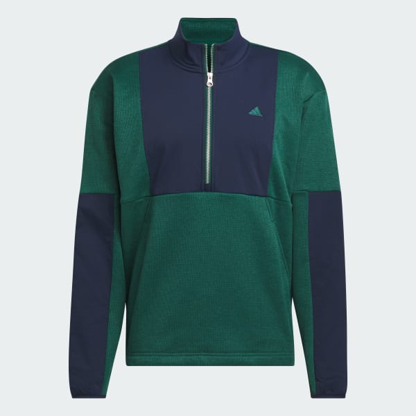 Adidas Go to Dwr Hybrid Half Zip Pullover Men Collegiate Green Collegiate Navy L