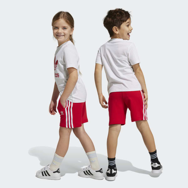 Red Adicolor Shorts and Tee Set