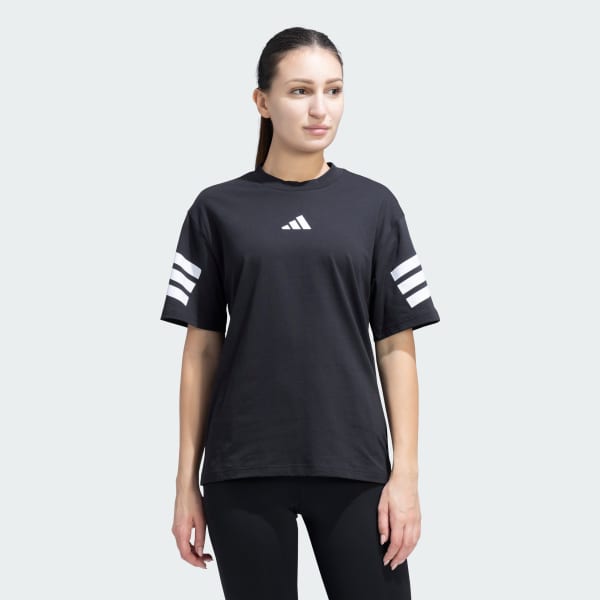 Black Future Icons 3-Stripes Tee