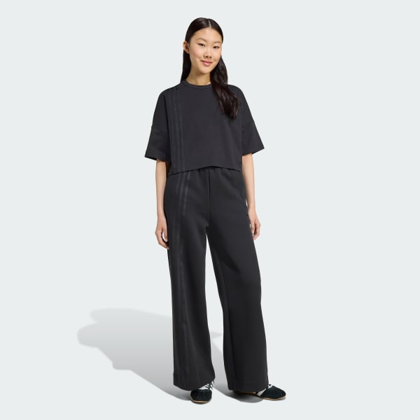 Black Off Placed 3-Stripes T-Shirt