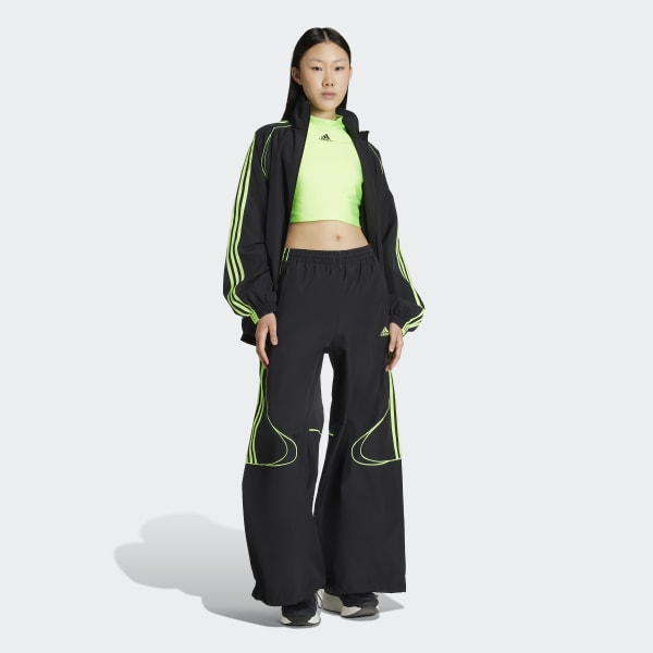 adidas Teamgeist Adicolor Oversized Woven Track Pant - Black
