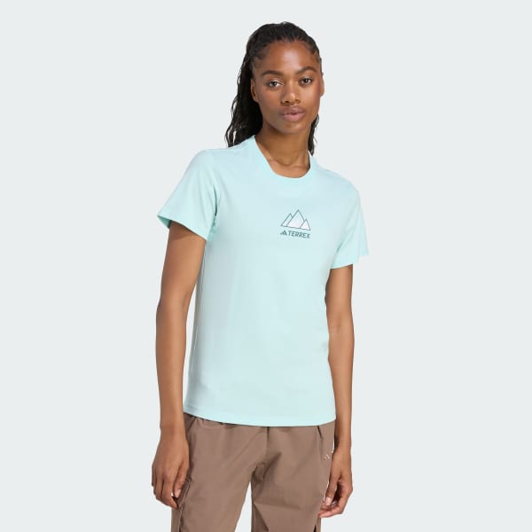 Turquesa Polo Graphic Terrex Outdoor Athlete