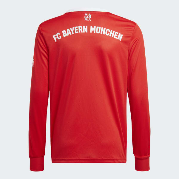 Rood FC Bayern München 22/23 Thuisshirt met Lange Mouwen JV436