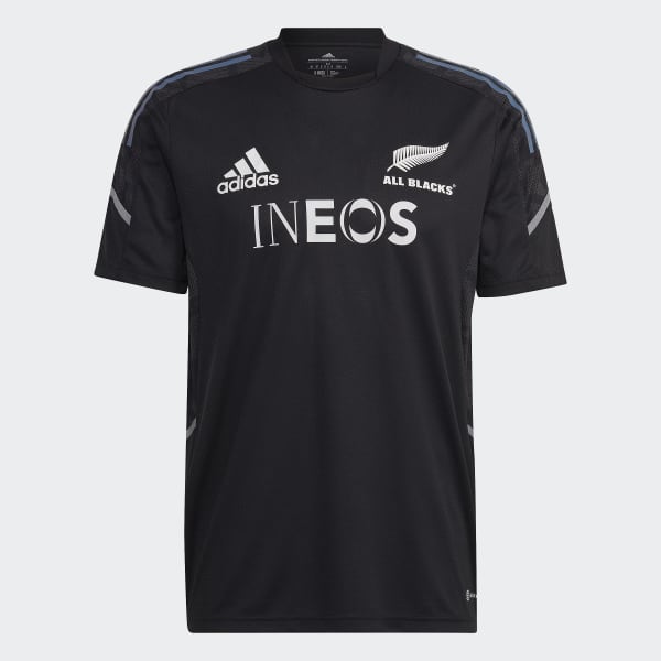 Nero T-shirt da rugby Performance All Blacks QB060
