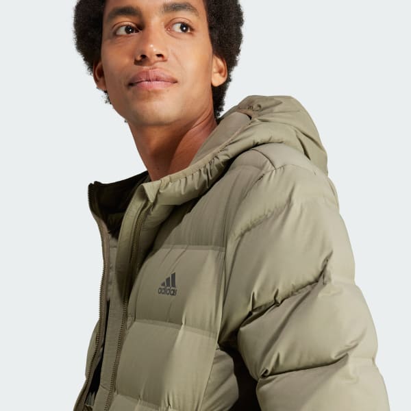 Mens stretch hooded down jacket 2025
