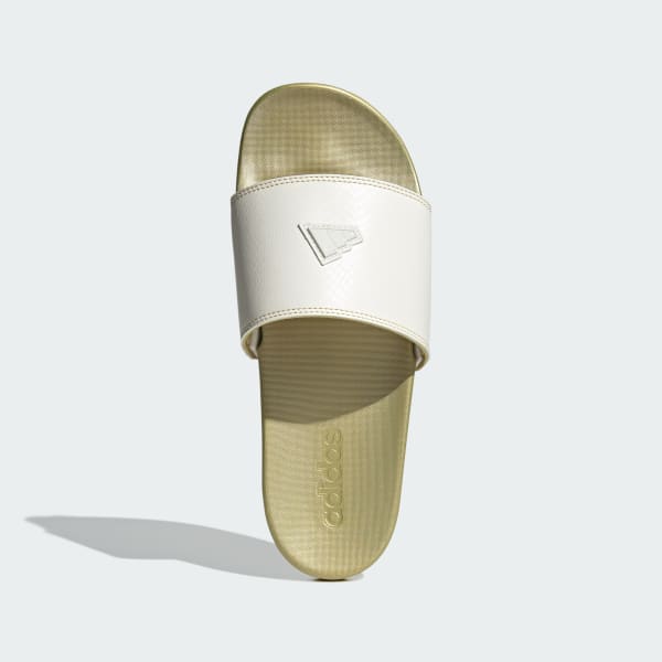 White Adilette Comfort Slides