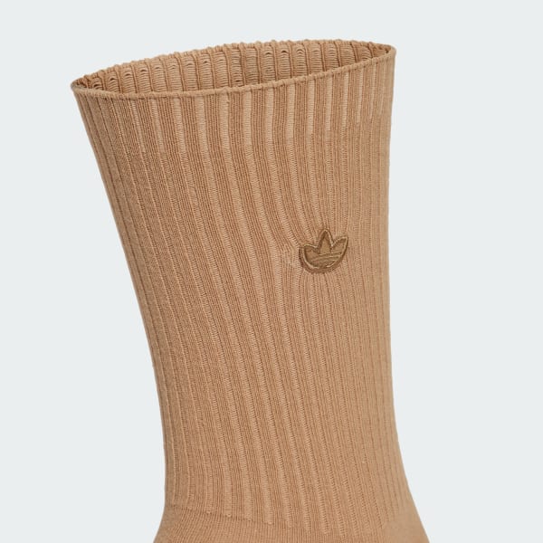 Brown Premium Essentials Crew Socks 2 Pairs