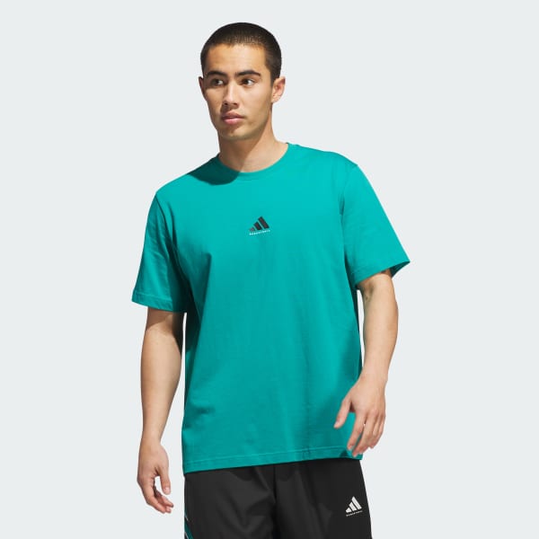Πράσινο adidas Basketball Graphic Tee