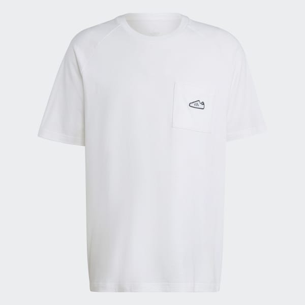 Hvid Broderet T-shirt DRI67
