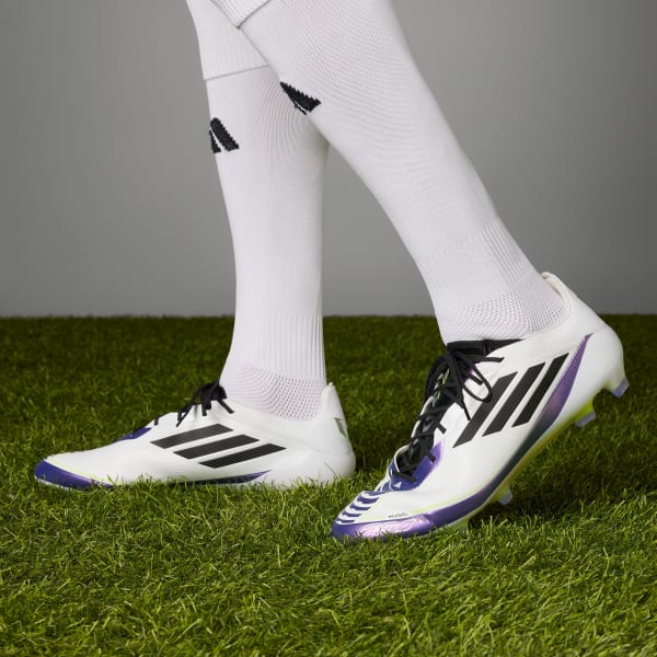 White Messi F50 Elite Firm Ground Boots