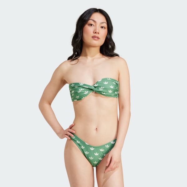Green adidas swimsuit clearance