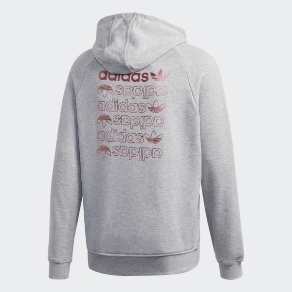 Adidas Big Trefoil Hoodie Grey Adidas Us