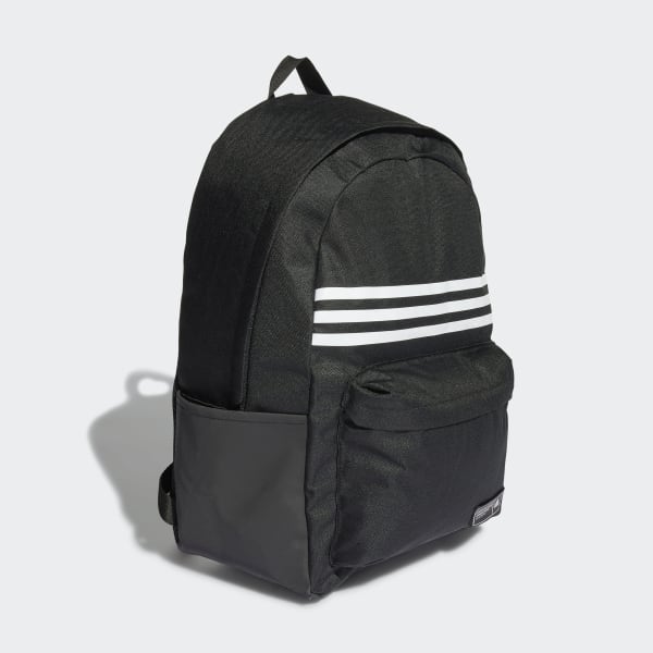 Μαύρο Classic 3-Stripes Horizontal Backpack