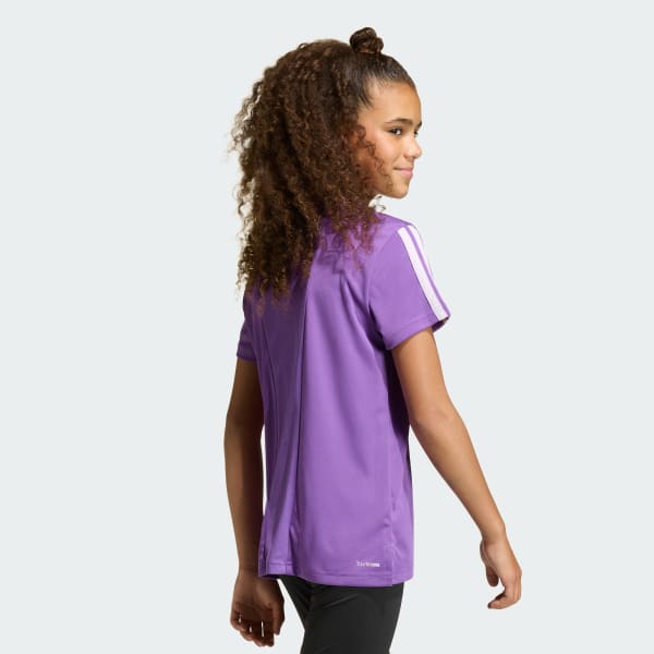 Mor Training Essentials 3-Stripes Çocuk Tişört