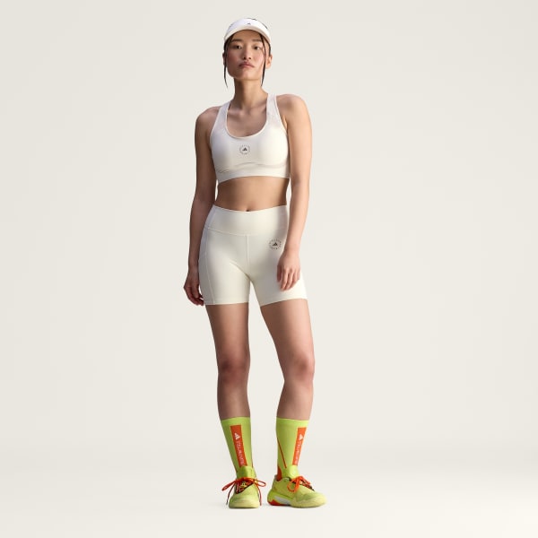 Bezowy Biustonosz treningowy ze średnim wsparciem adidas by Stella McCartney Power Impact