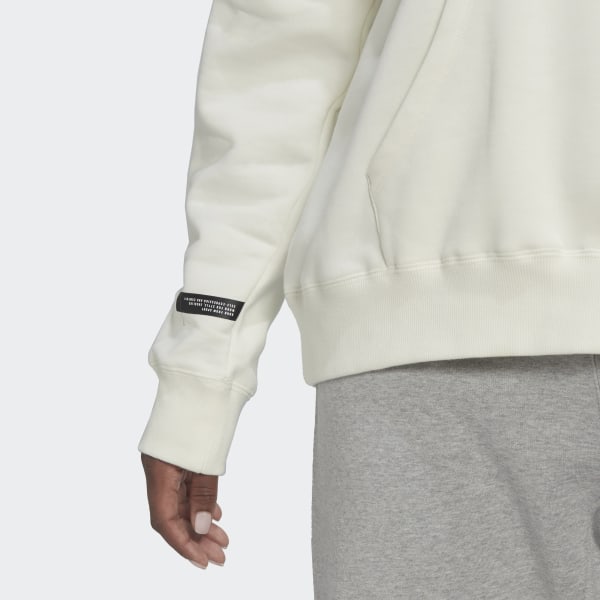 bílá Mikina Oversized Hooded (plus size) UG639