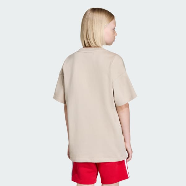 Beige T-SHIRT OVERSIZE CUTLINE