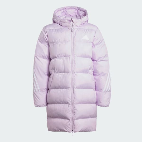 Lila Future Icons Long Padded Kids Jacke