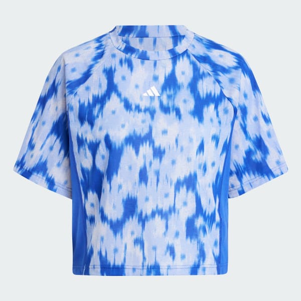 Blue Train Essentials Allover Print Flower Tie-Dye Tee