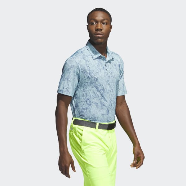 Turquoise Ultimate365 Print Golf Polo Shirt