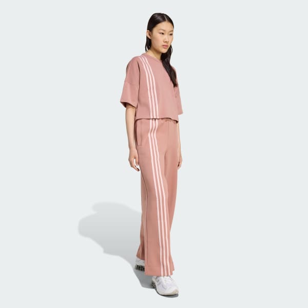 Rosa Pantalón ancho Off Placed 3 Stripes