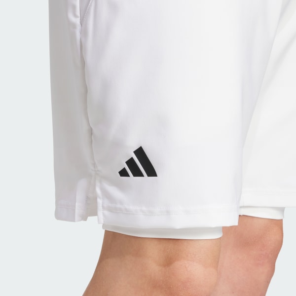 adidas Club Tennis Climacool 2-in-1 Shorts - White | Free Shipping