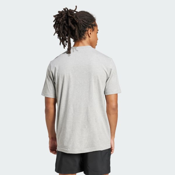 Gris Remera Essentials Logo Pequeño Tejido Jersey