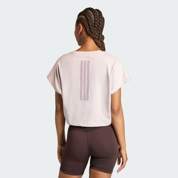 Power Workout Cropped Boxy 3-Stripes Tank