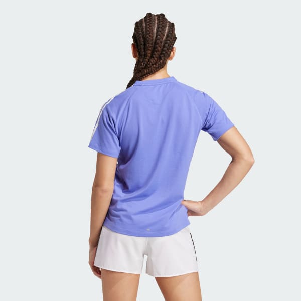 Blu T-shirt Own the Run 3-Stripes