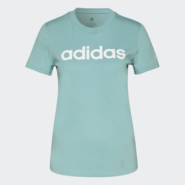 Turquoise T-shirt LOUNGEWEAR Essentials Slim Logo