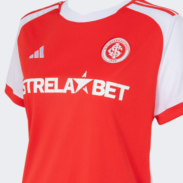 Vermelho Camisa 1 SC Internacional Feminina 24