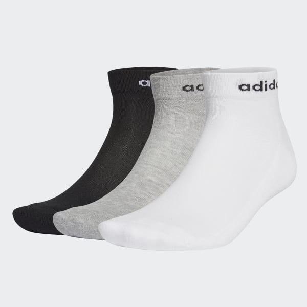 Black Half-Cushioned Ankle Socks 3 Pairs IZZ80