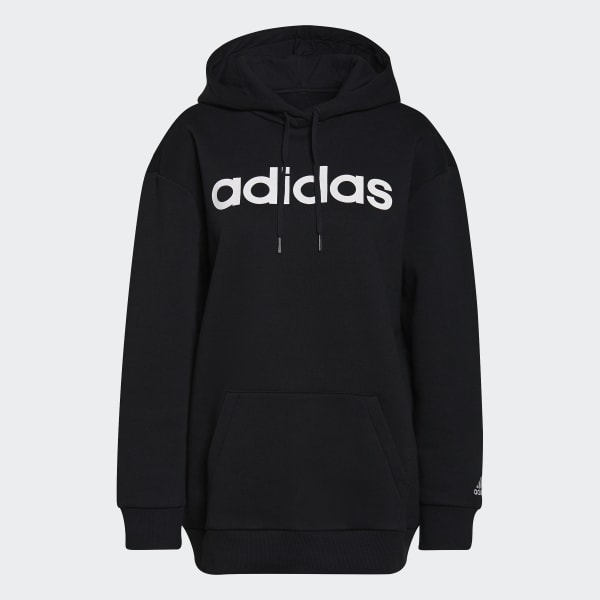 adidas Essentials Oversize Fleece Hoodie - Black | adidas UK