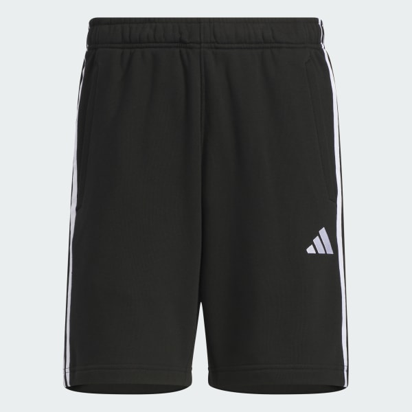 ブラック エッセンシャルズ プラス レギュラーフィット スリーストライプス フレンチテリーショーツ