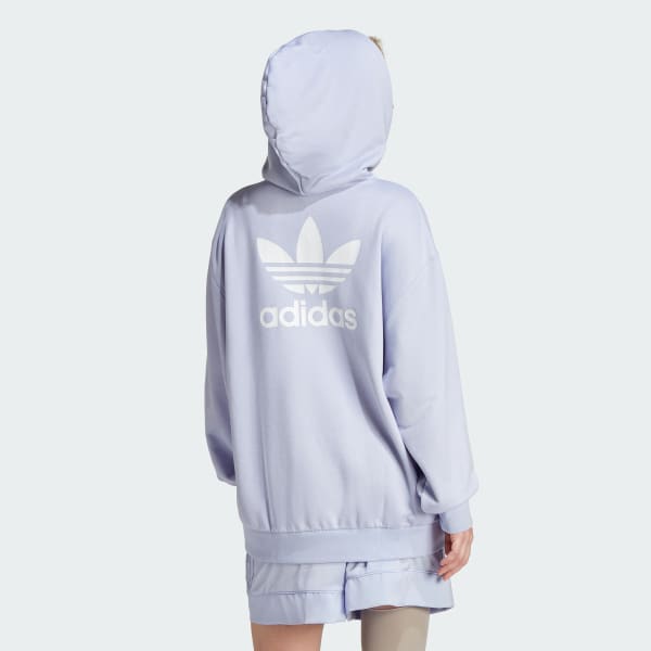 Roxo Moletom Capuz Oversize Trefoil
