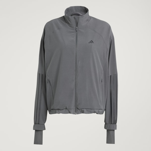 adidas Hyperglam Oversized Windbreaker - Grey | adidas Singapore