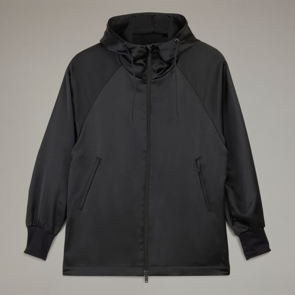 adidas Y-3 Tech Seersucker Zip Hoodie - Black | Free