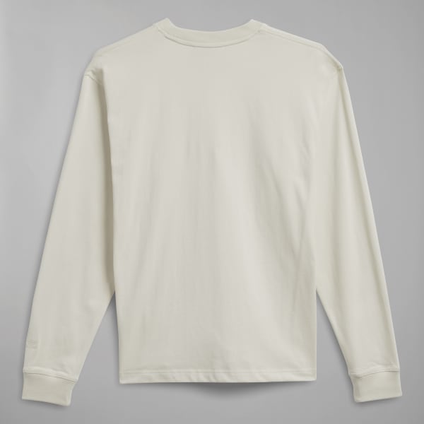 Beige Pharrell Williams Basics Long Sleeve T-skjorte (unisex) C4974