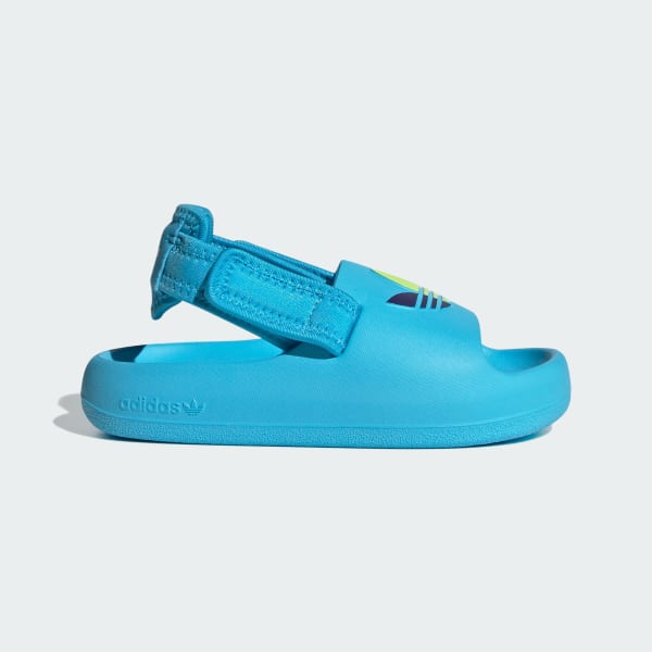 Blue Adifom Adilette Slides Kids
