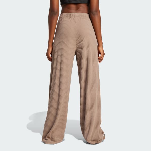 Καφέ Essentials Wide Rib Pants