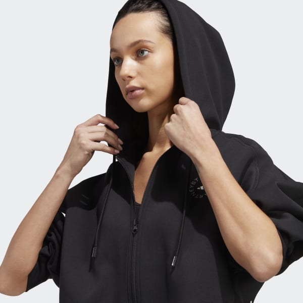 adidas by Stella McCartney Cropped Hoodie - Black, Women's Training