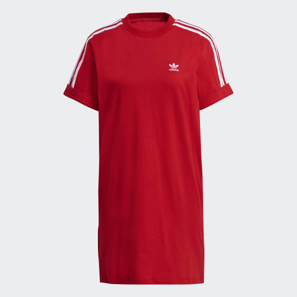 Rojo Vestido camiseta Adicolor Classics Roll-Up Sleeve 24347