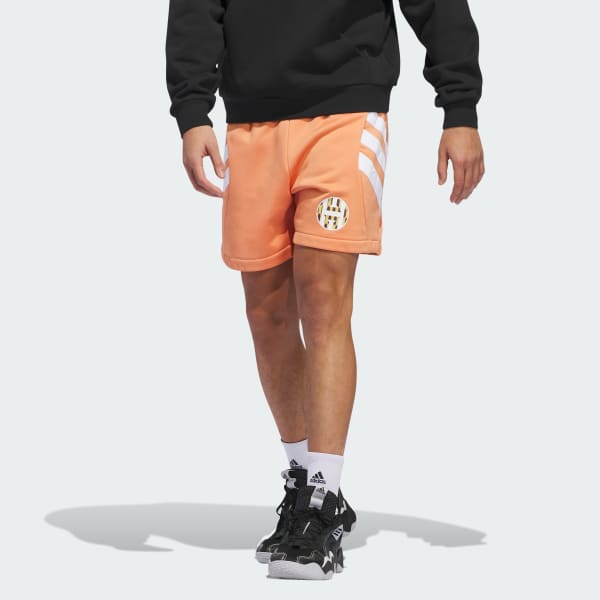 adidas Harden Graphic Shorts - Orange, Men's Basketball