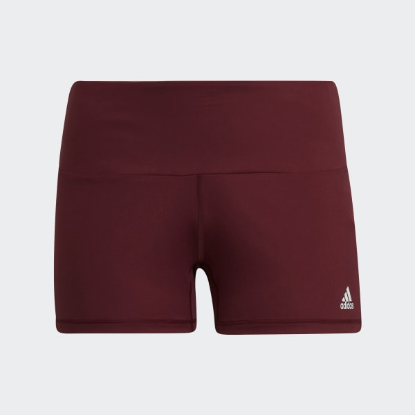 Burgundy Mallas cortas Yoga Essentials High-Waisted (Tallas grandes) KS329